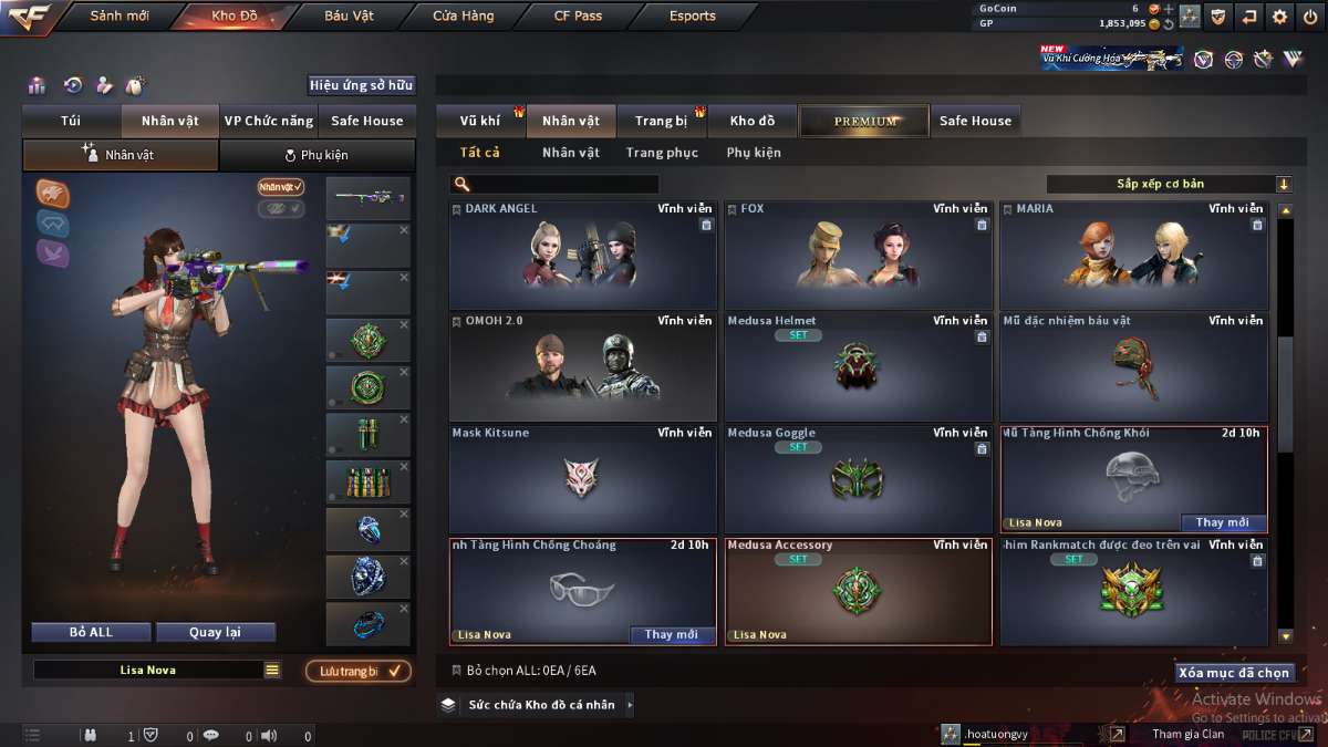 shop acc cf uy tin gia re